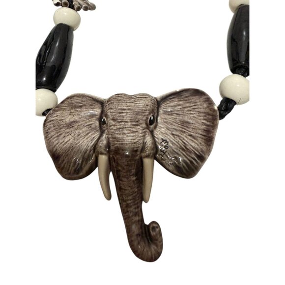 Handcrafted Elephant Beaded Necklace Fashion Jewelry Safari - Picture 5 of 12